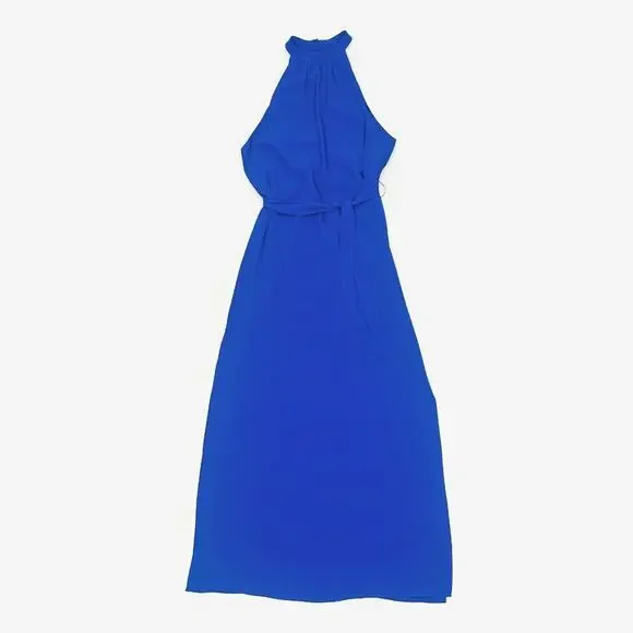 blue and white dress long ZAPAKASA Women White Blue Flower Long Prom Dress With Slit A-Line Spaghetti  Straps Ruched Corset Evening Dress